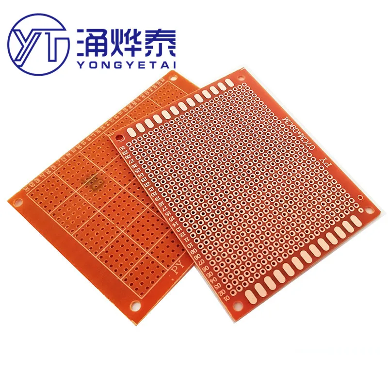 YYT 2PCS 7*9CM bakelite HB glue board 1.2 thick universal board universal circuit experiment board hole perforated board