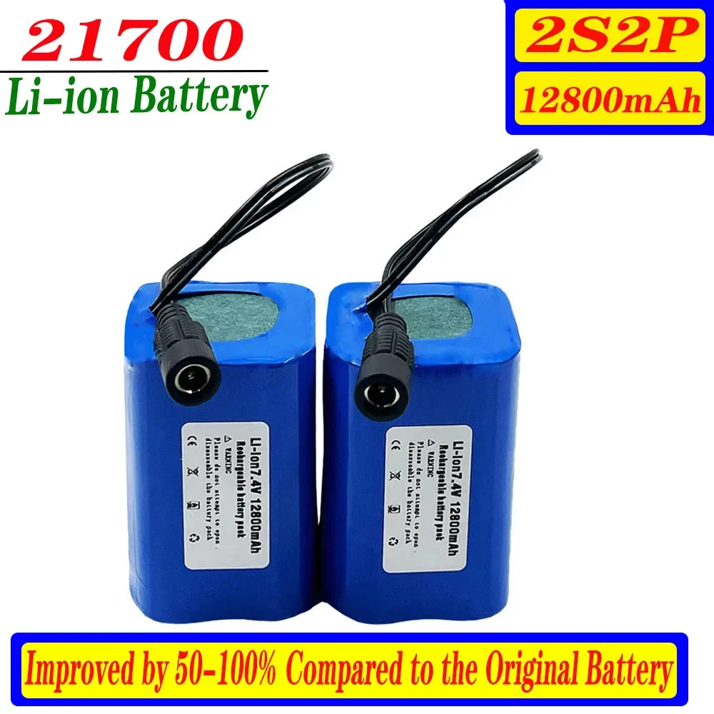 

New Li ion Battery 7.4V 12800mAh For V020 V900 2011-5 V007 C18 H18 V18 D18B FX88 Remote Control RC Fishing Bait Boat Battery