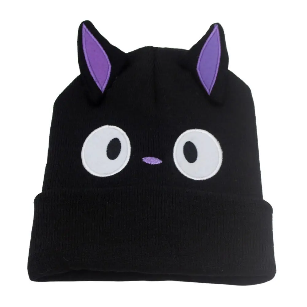 Anime Black Cat Beanie Cute Cartoon Wool Blends Cosplay Hat Soft Warm Winter Warm Knitted Cap Hat