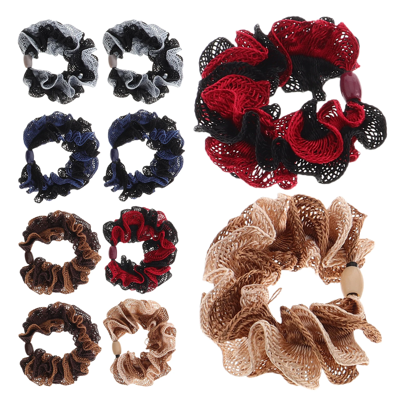 

10pcs Rubber Band Headband Hair Ties Elastics Bands Fine No Damage Durable Elasticity Versatile Accessories Colorful Options