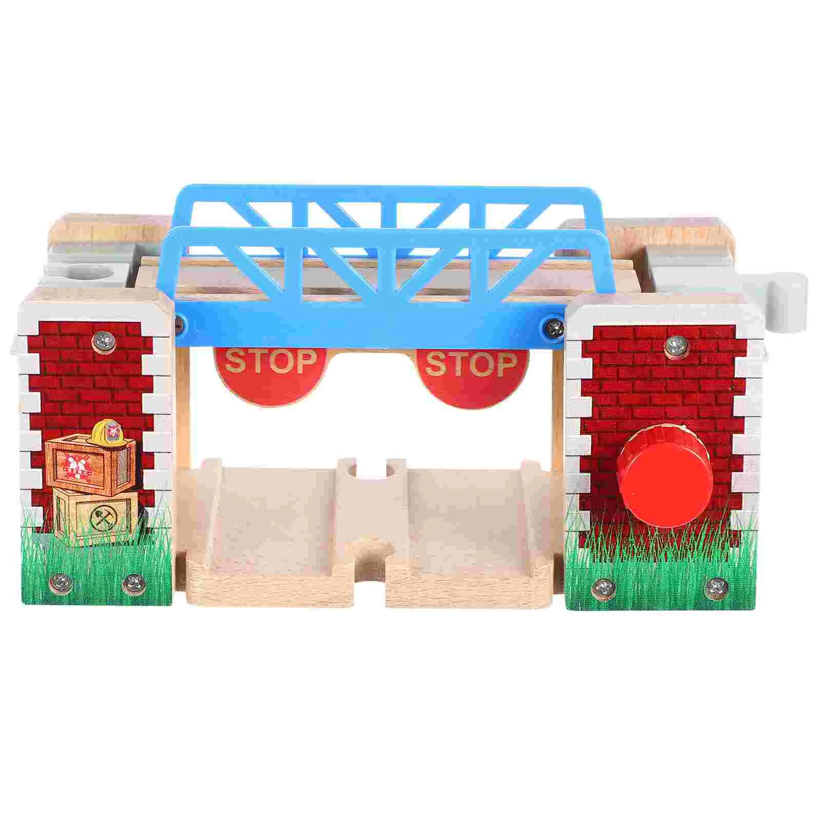 Train Track Accessories Scene Prop Railway for Toy Kids Educational Lifting Wooden