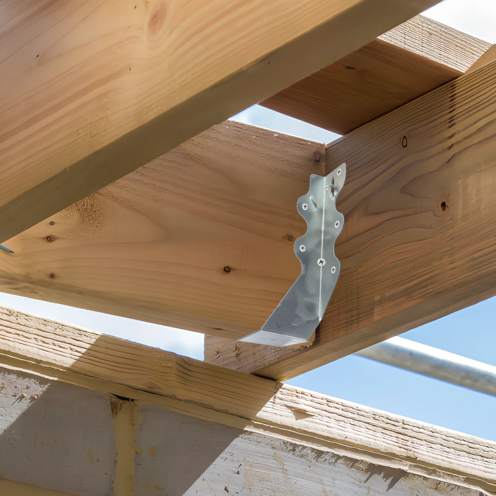 

20pcs Galvanized Joist Hangers Set Metal Brackets For Rafter Ties Heavy Duty Wood Beam Support Hurricane Tie Shed Barn Fence