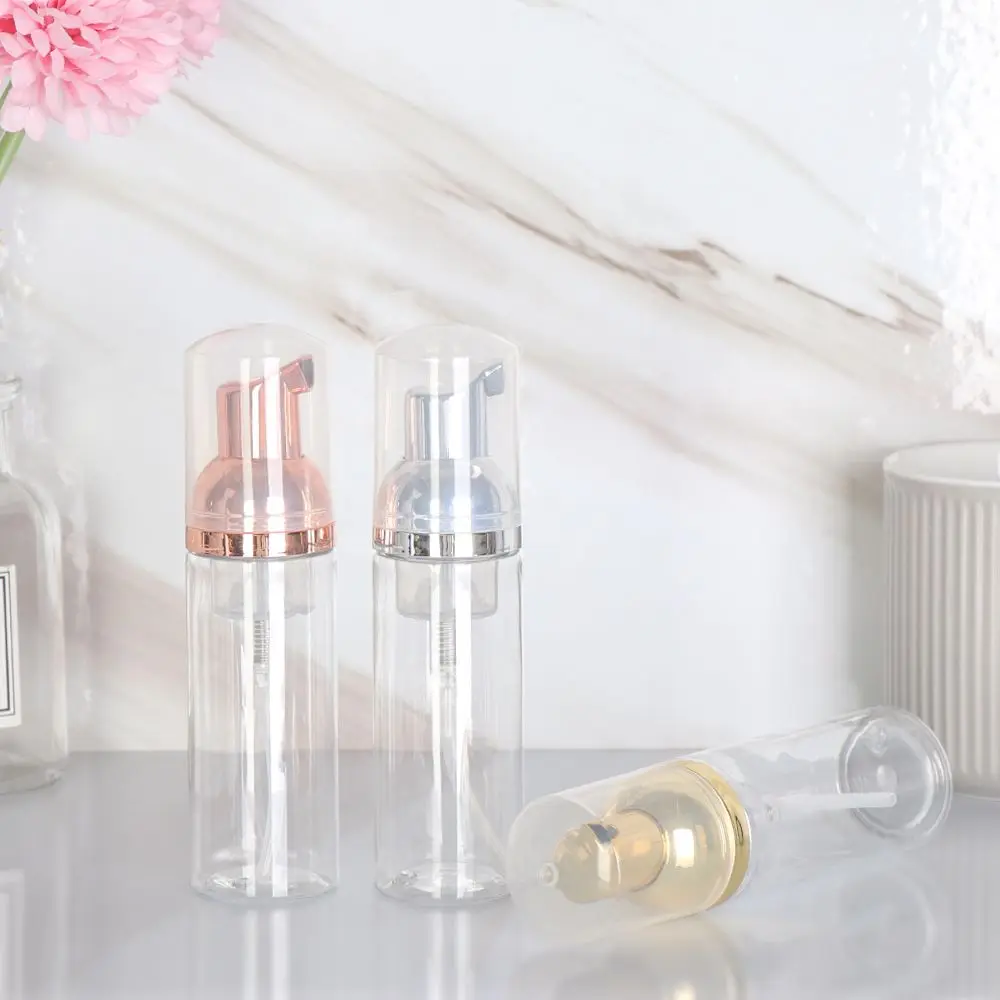 30/50/80ml plastic foam pump bottle empty face eyelashes cosmetic bottle cleaner soap dispenser foam bottle rose gold foam