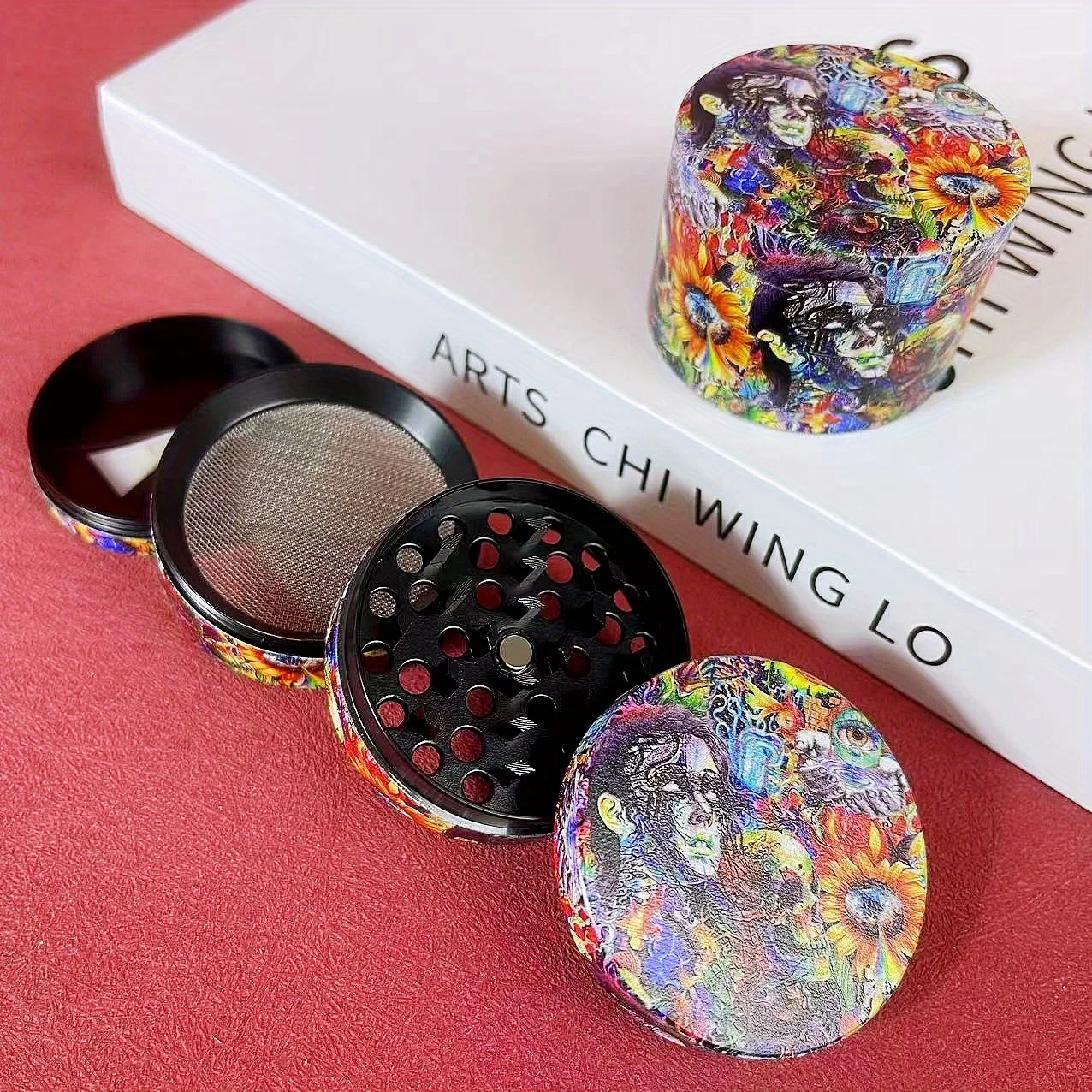 

2inch Skull Herb Grinder Metal Salt Mill Pepper Mortar Spice Crusher Tobacco Raw Grass Grinder Cigarette Smoking Kitchen Tool