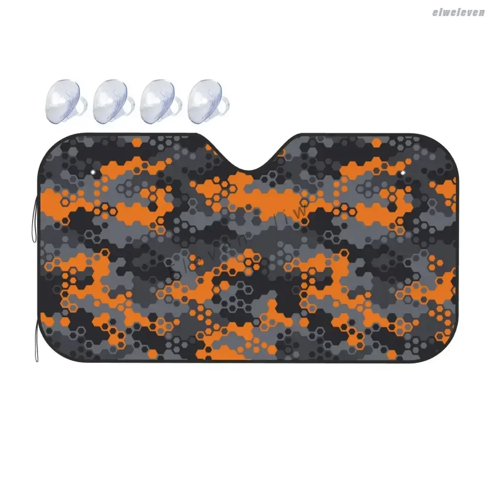 Orange Camouflage Car Windshield Sunshade Reflective Sunshade Ultraviolet and Heat-resistant Sunshade Car