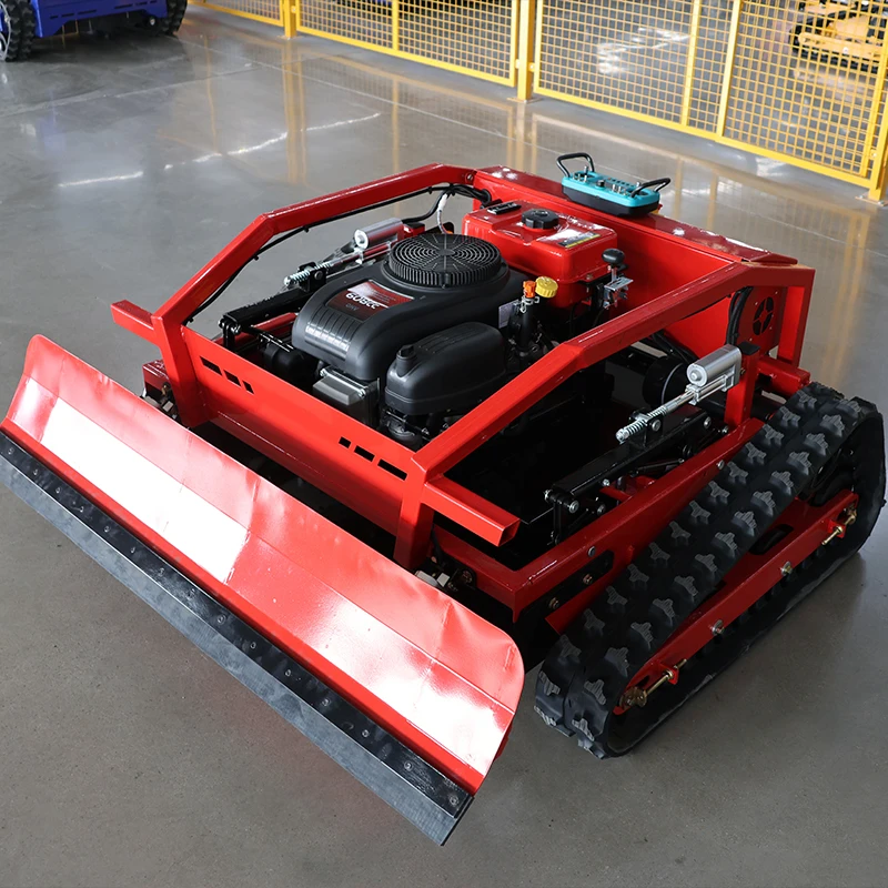 เครื่องกวาดหิมะแบบมีรีโมทคอนโทรลขนาดเล็ก 550 มม. พร้อมที่ตักหิมะ ราคาโรงงาน