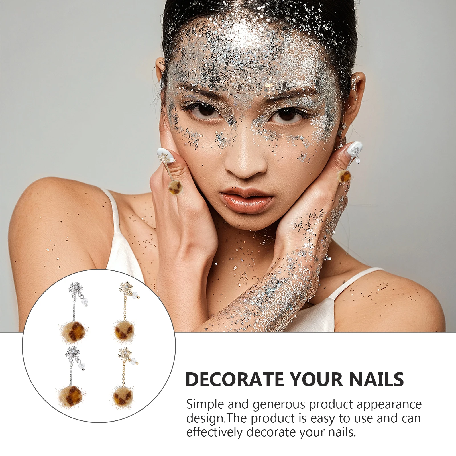 จี้เพชรซิรคอน 4 ชิ้น สำหรับตกแต่งเล็บ อุปกรณ์ทำเล็บ DIY ดีไซน์สวยงาม โดดเด่น หรูหรา