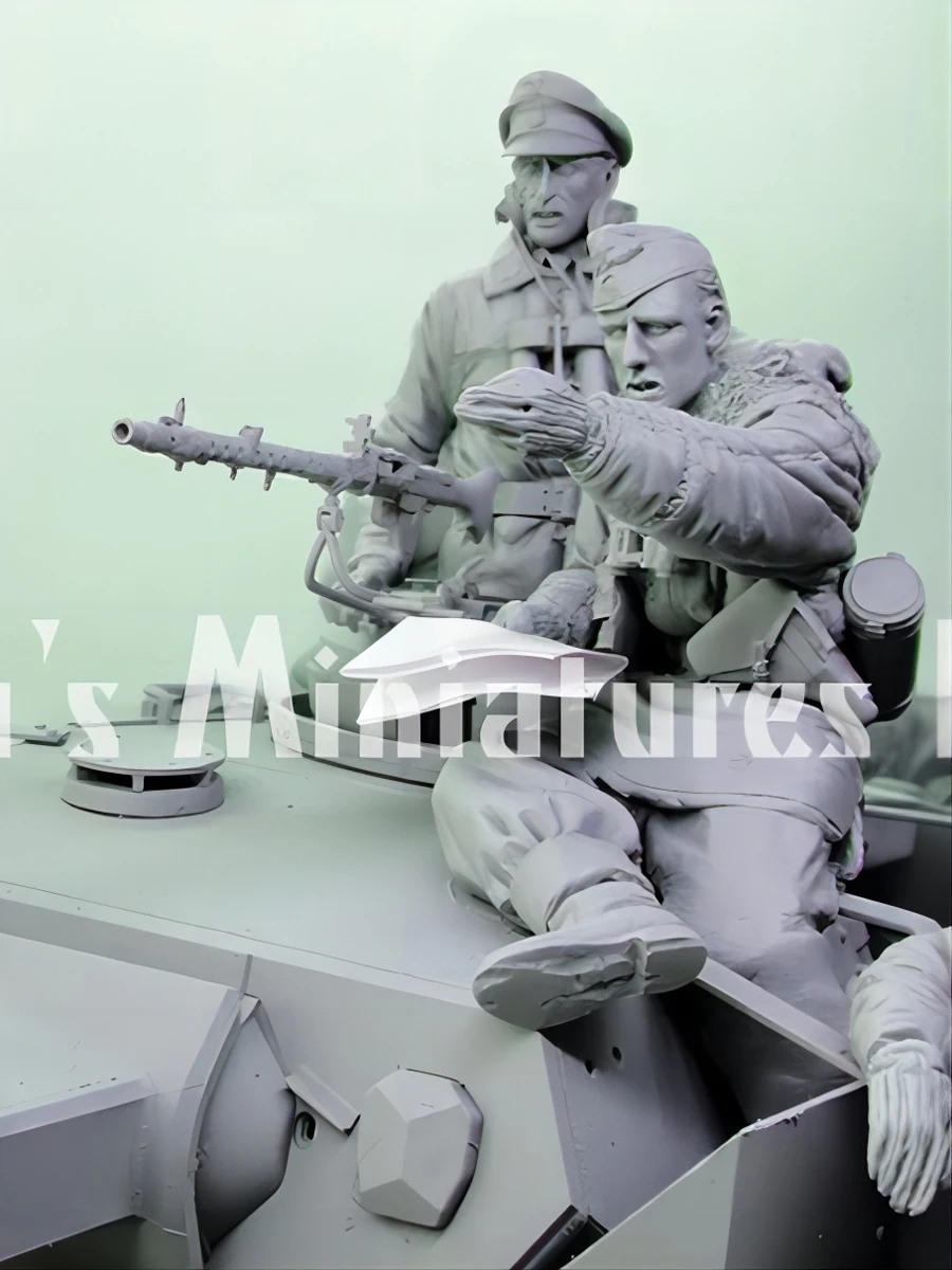 1/16 Resin Model Figure Kits GK , Two People，No Tank，Military Theme，Unassembled And Unpainted,461J