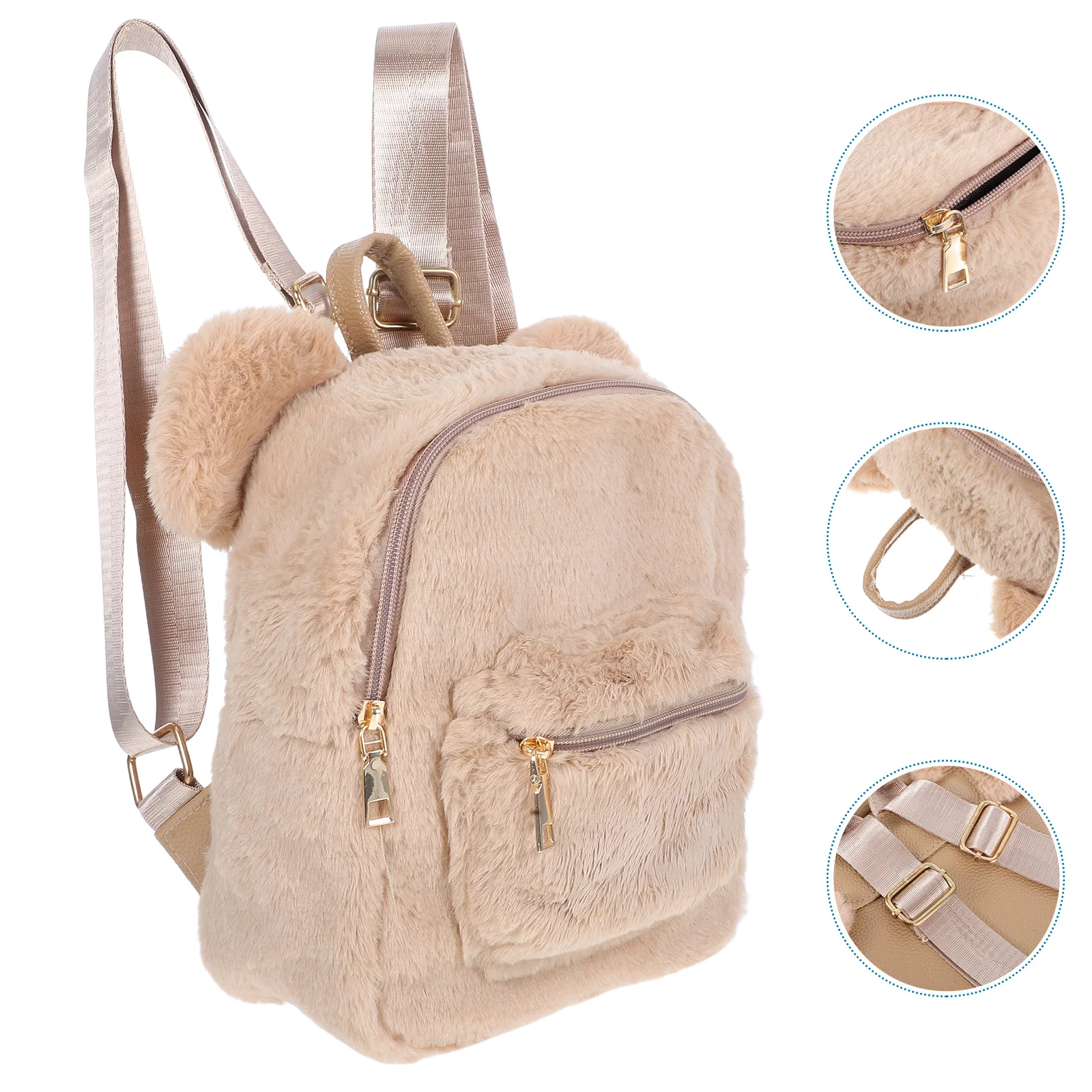 

Furry Backpack Backpacks for Girls Casual Women Fashion Shoulder Fashionable Plush
