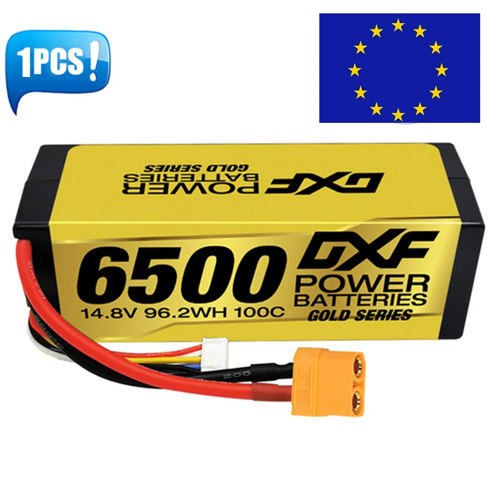 (EU)XF Lipo 4S 14.8V Battery 6500mAh 100C Graphene Racing Series HardCase For Xmaxx RC Car Truck Evader BX Truggy 1/8 Buggy