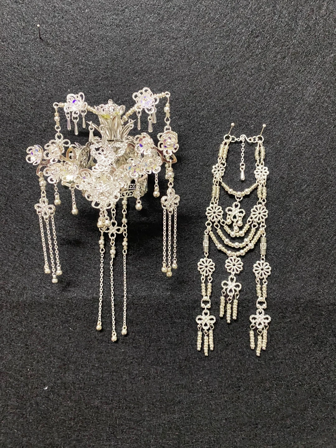 Tiara 1/6 BJD Doll Crown Necklace Earring Set Jewelry Accessories, Gorgeous Headgear