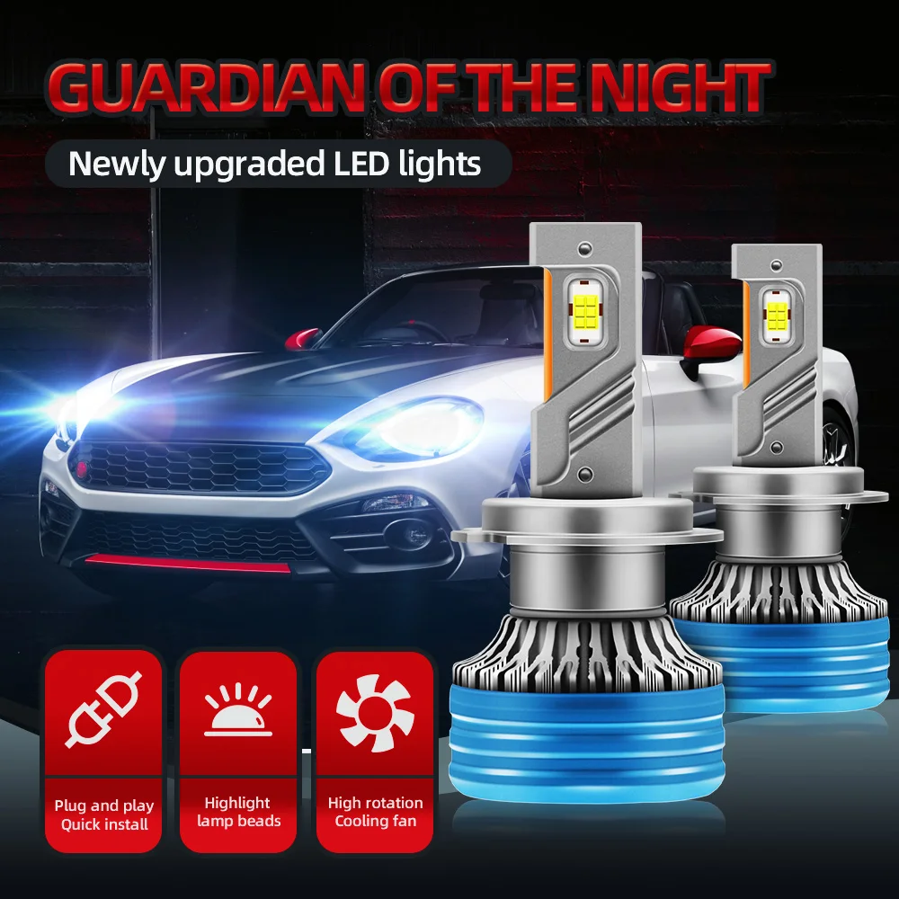 

6000K White H7 Headlight Bulbs Canbus Led Lamps CSP 3570 H7 Car Headlights Fog Lights 200W 20000LM