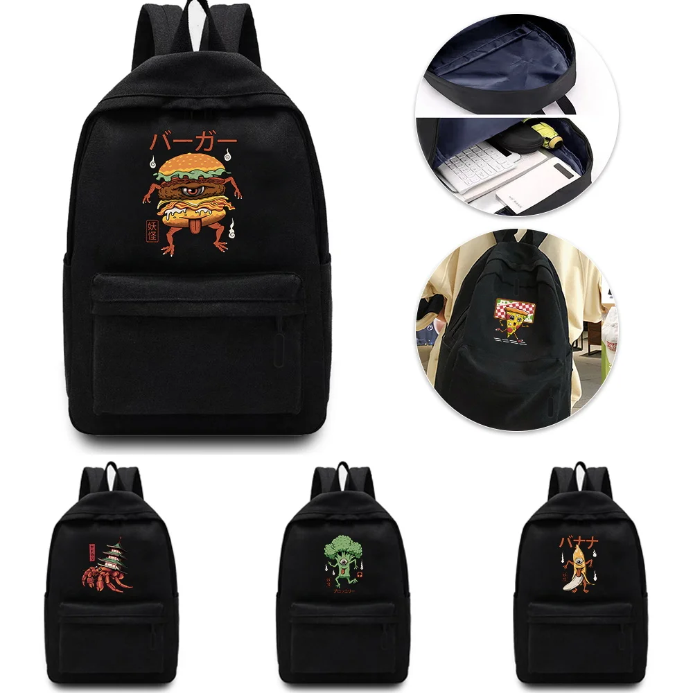 

Cute Monster Printed Leisure Backpack Laptop Backpack Fashion Simple Unisex Multifunctional Sports Bag.