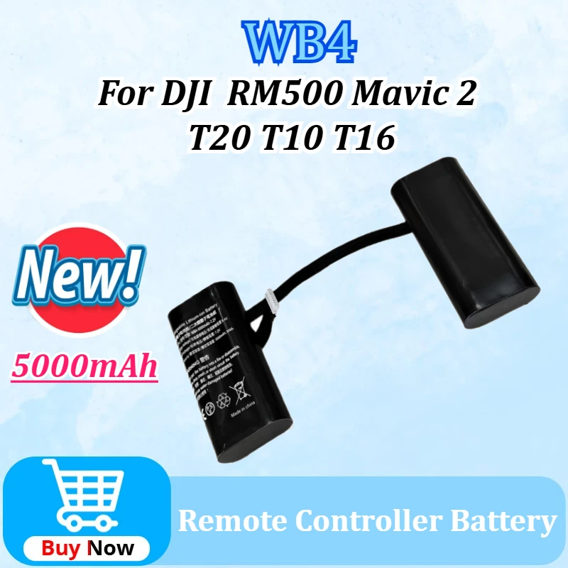 

Newly upgraded WB4 7.2V 5000mAh Replacement Remote Controller Battery for DJI Smart Controller RM500 Mavic 2 T20 T10 T16 Battery