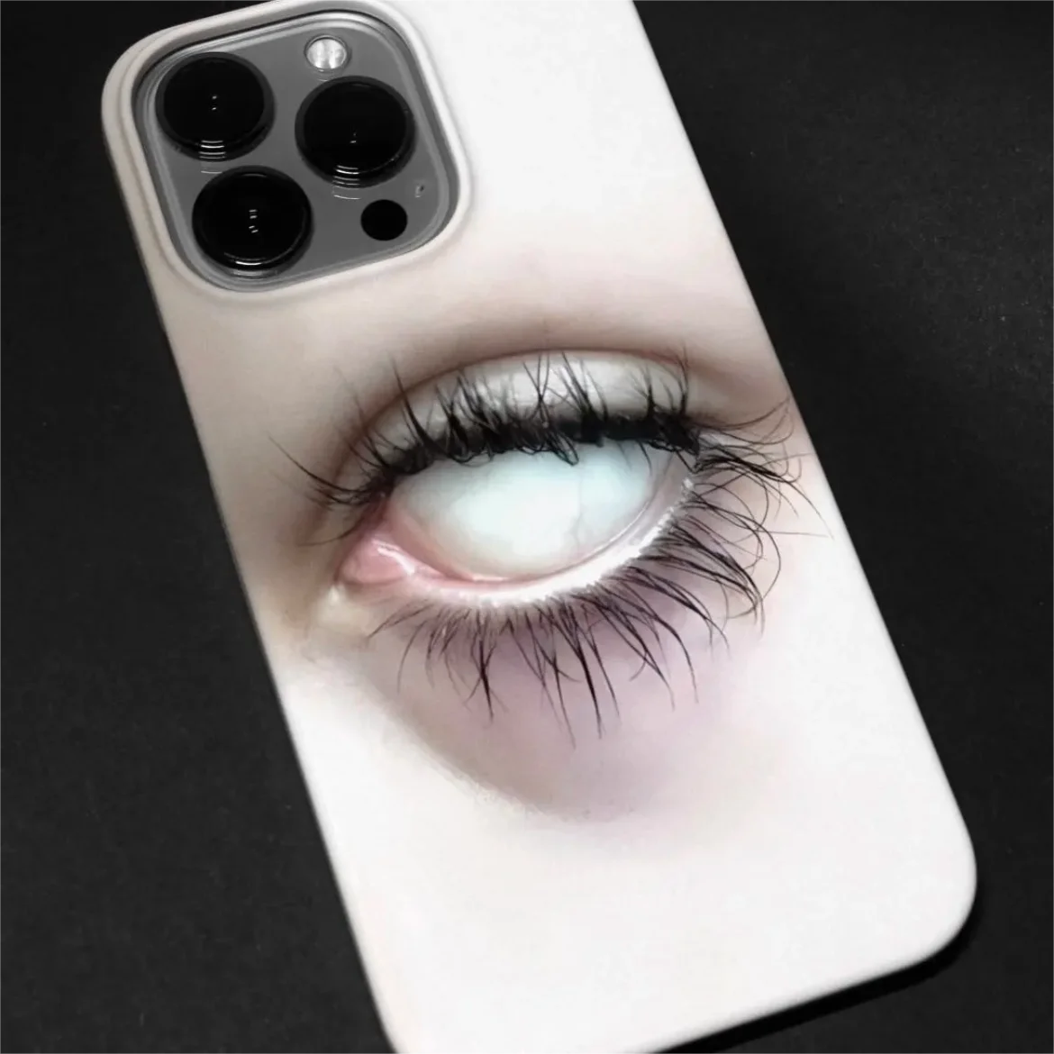 Fashion Eyelashes Eyes Phone Case for iPhone 16 15 14 13 12 11 Pro Max XS XR XSMax 6 7 8 Plus Glossy HD Hard PC Cover