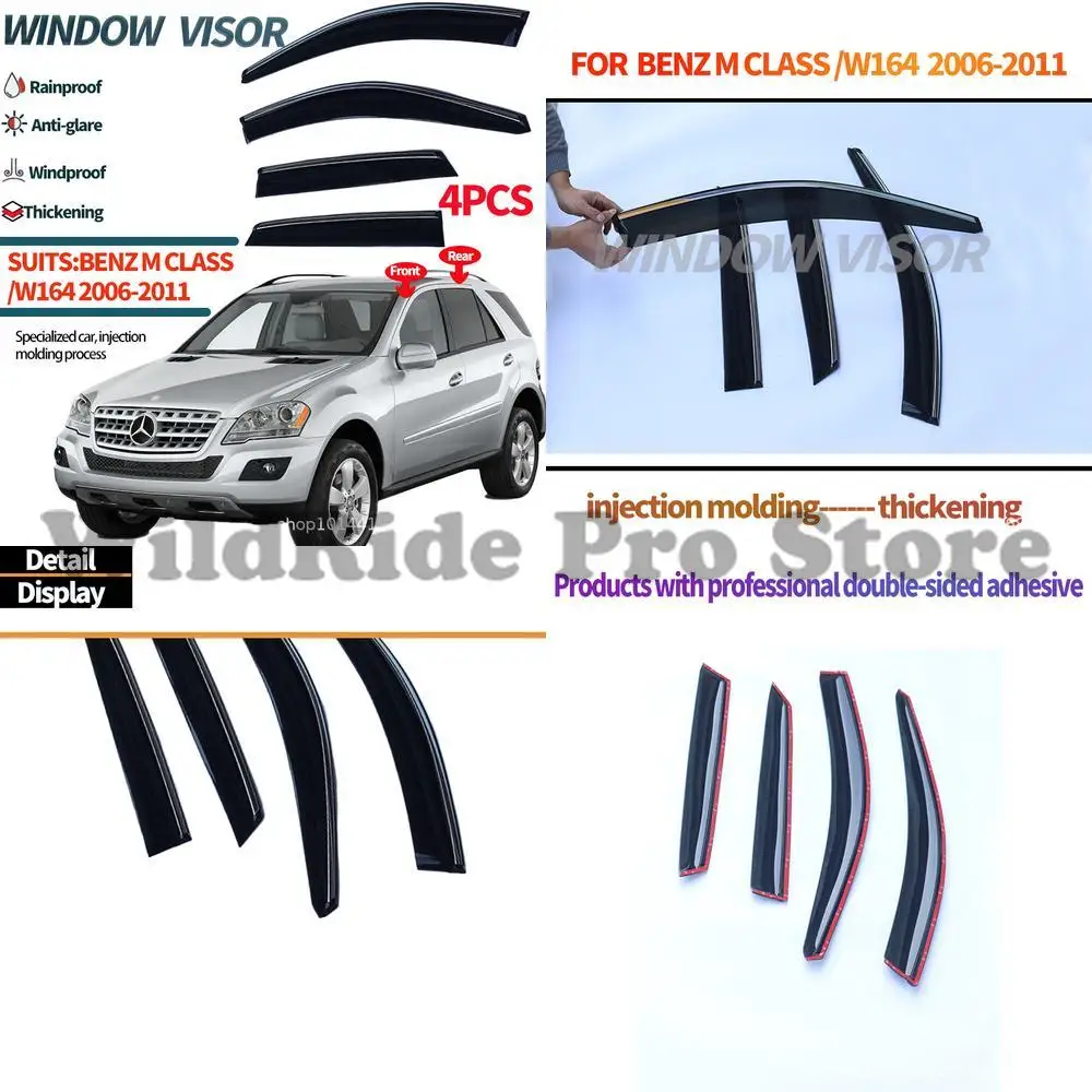 

1 комплект для Mercedes M Class ML, оконные козырьки от дождя для W164 2006 2011