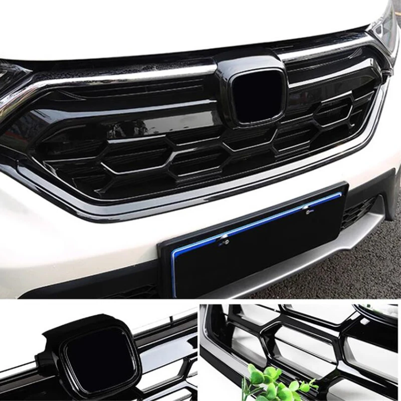 For Racing Grille Honda CRV CAR Trim Accessories ABS Front Bumper Splitter Refit Grills Body Kit 2017 2018 2019 Year