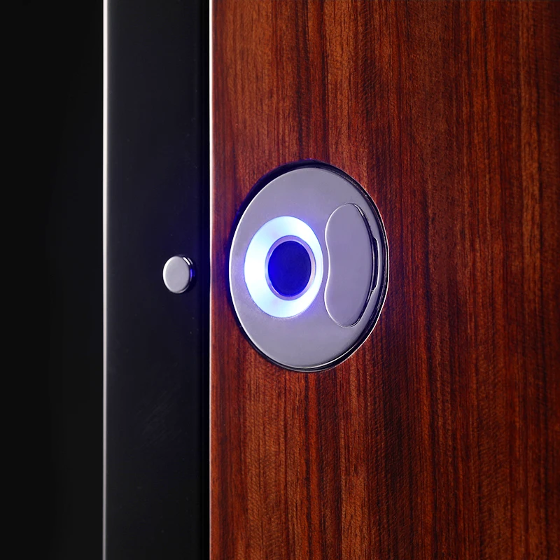 Factory Price Fingerprint Lock Custom Made Luxury Walnut 9 Slots Watch Winder for Men's Automatic Watches