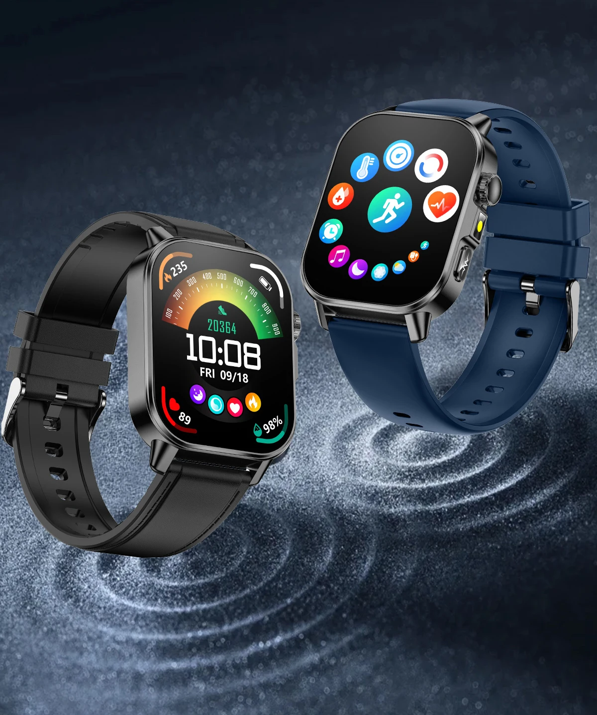 Neue Professionelle Gesundheits-Smartwatch Blutdruckmessung 2,01" AMOLED-Bildschirm Harnsäure Blutfette Taschenlampe Pflege-Smartwatch für Frauen – Detail 35