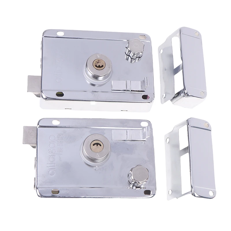 

Exterior Iron Door Locks Security Anti-theft Lock Multiple Insurance Lock Wood Gate Lock Hardware