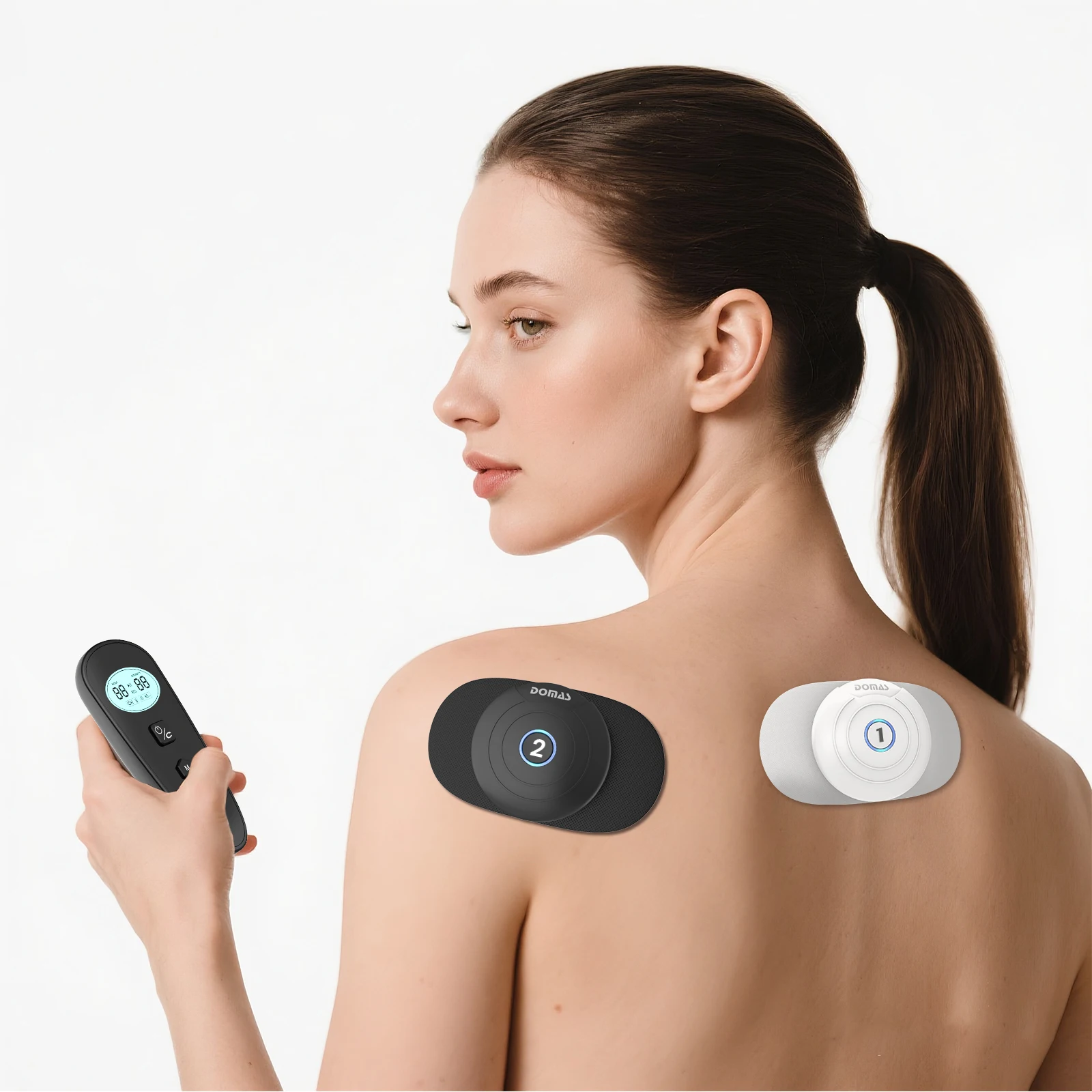 

Smart Library Portable 2 In 1 Bluetooth Remote 12 Modes 20 Levels Intensity Tens Ems Massage Neck Massager Physical Therapy Devi