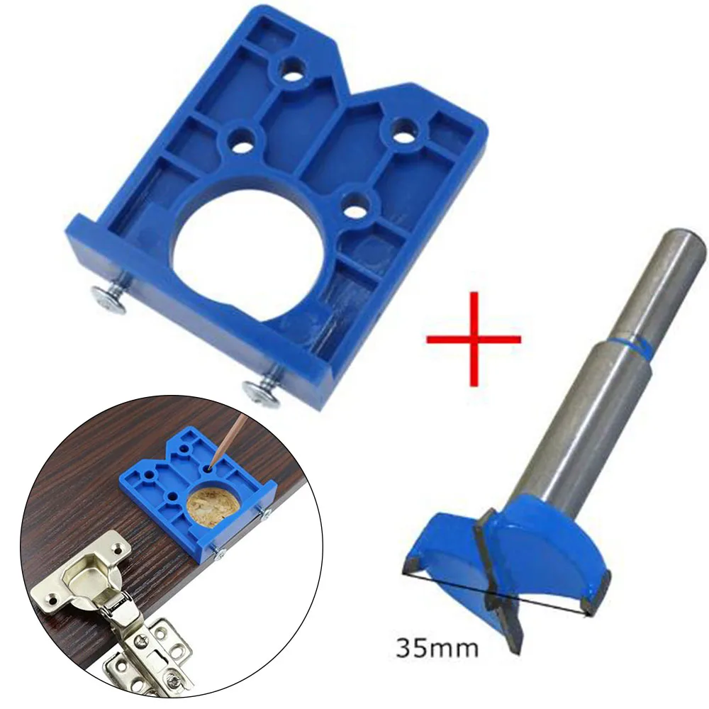 Pocket Clamp Hinge Jig Set Tapper Woodworking Cabinet Door Locator For Furniture Hand Tools Useful Accessories