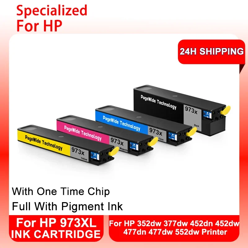 

973 973X 973XL Compatible Ink Cartridge With Pigment Ink For HP 352dw 377dw 452dn 452dw 477dn 477dw 552dw Printer