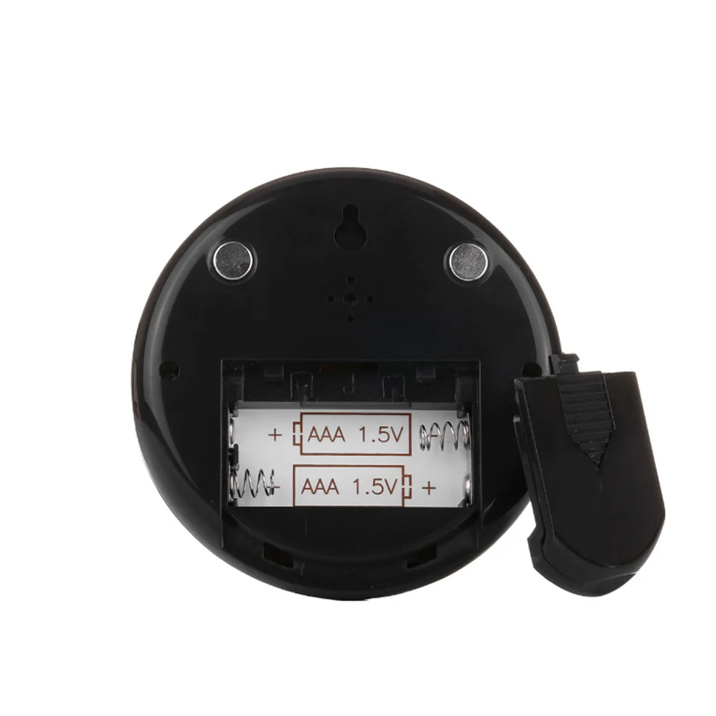 

LED Large Screen LCD Humidity Temperature Meter Touch Screen Thermometer Black Indoor Multi Function Clock Alarm Backlight