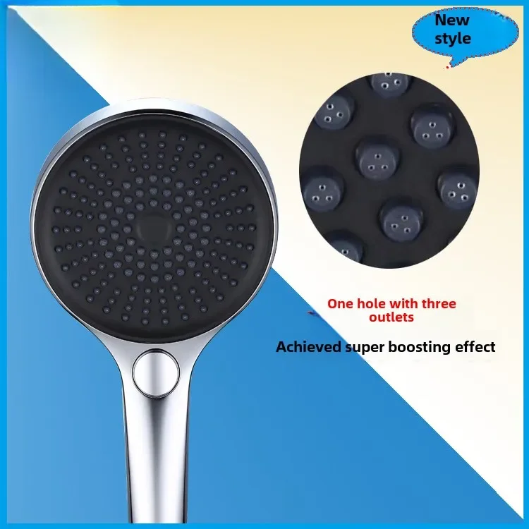 Large panel pressurized showerhead, liquid silicone showerhead, bathroom with three levels of shower, handheld