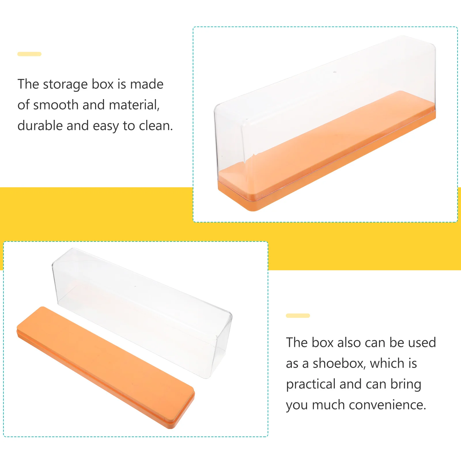 

Premium Plastic Transparent Box Sturdy Durable Display Case High Clarity Stackable Gift Packaging Display Box