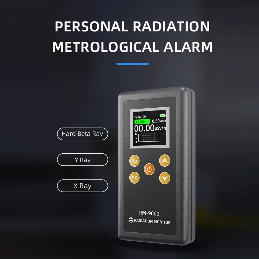 Portable Nuclear Radiation Detector Geiger Counter X γ β ray Detecting Device Sound Alarm Radioactive Tester Radiation Dosimeter