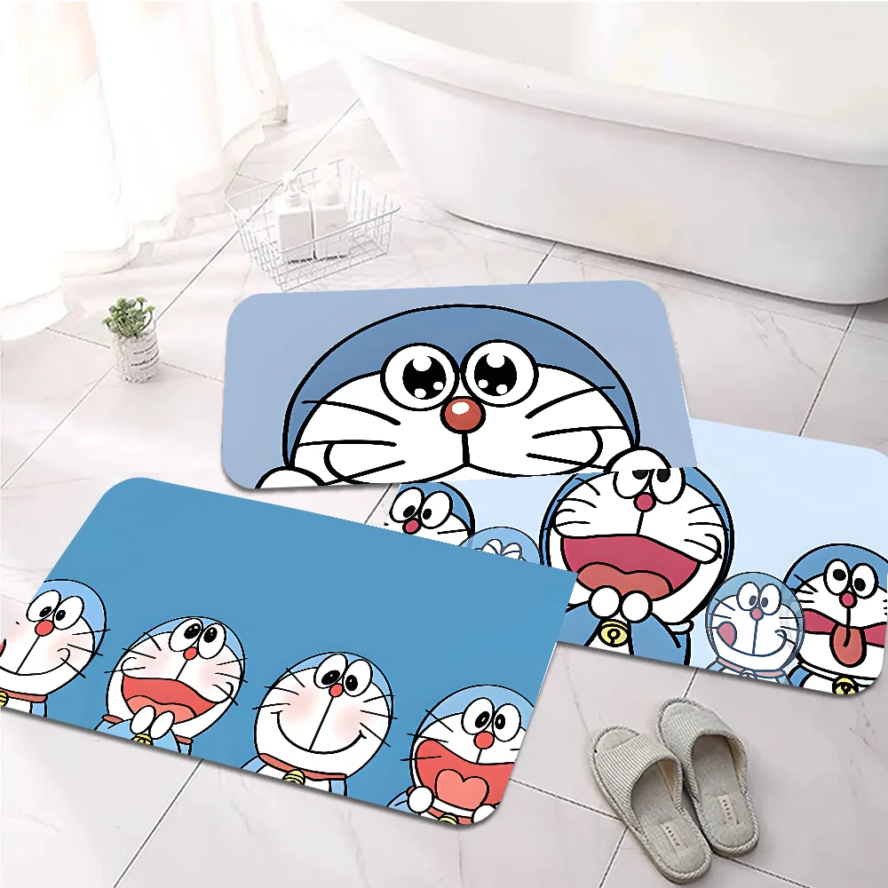 

Cartoon D-Doraemon Floor Mat Graphic Printed Flannel Doormats for Bathroom Kitchen Entrance Carpet Home Decor