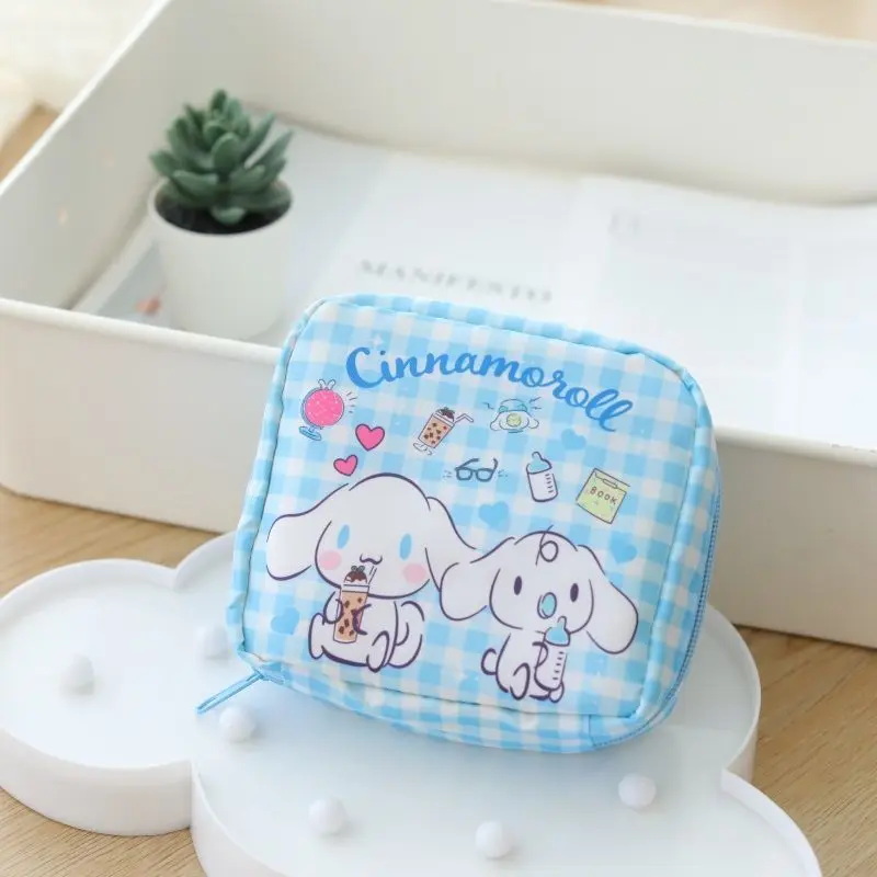 Neue My Melody Aufbewahrungstasche, Cartoon-Reise, tragbar, großes Fassungsvermögen, mit Reißverschluss, Kosmetik-Aufbewahrungstasche, süße Mädchen-Gitter-Kulturtasche