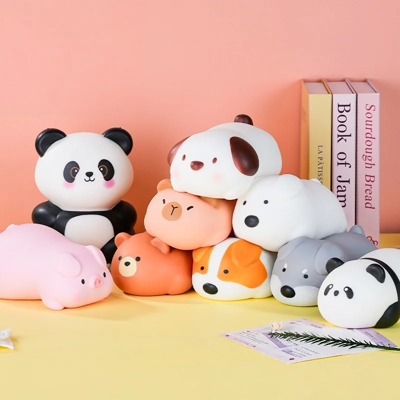 Jumbo Cute Capybara Squishy Toy Oversized Slow Rising Animal Stress Relief Fidget Soft Stretchy Squeeze Dog Pig for Kids Adults