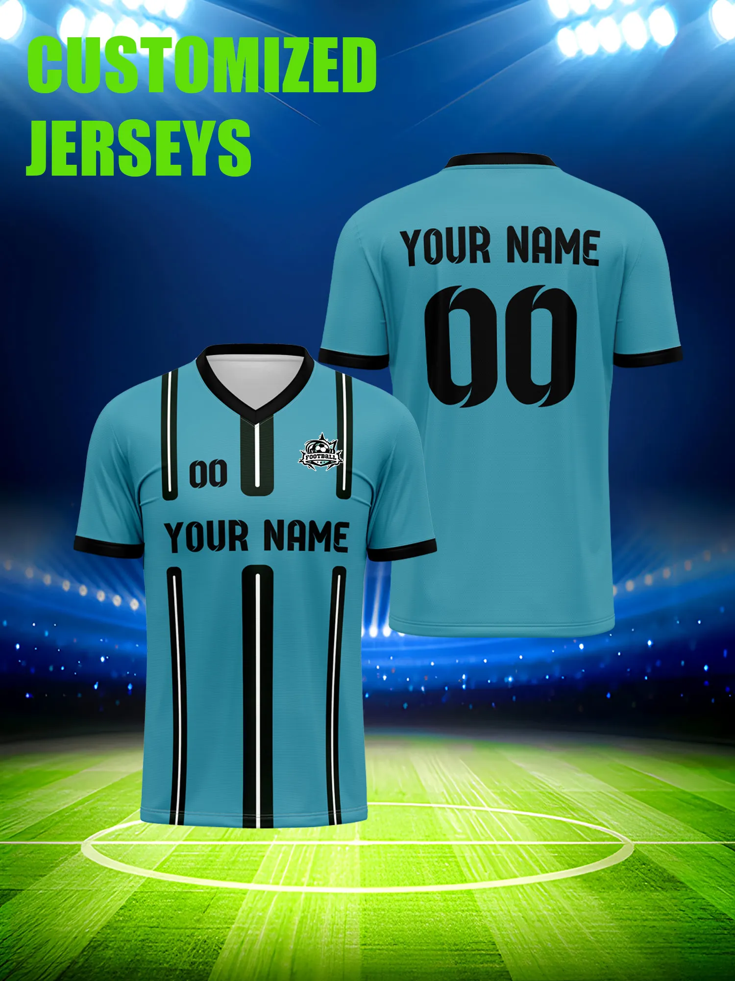 

Футбольная форма на заказ с индивидуальным изображением, номером и именем, ультрамягкая и комфортная для игры на протяжении всего дня.