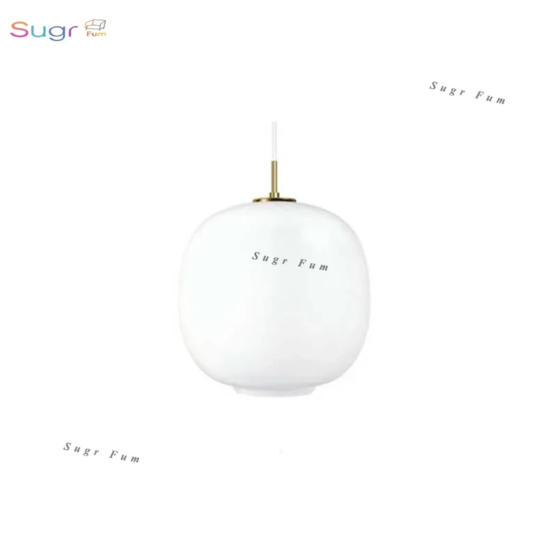 

Radiohus Pendant Lamp Modern White Glass Ball Hanging Lamp Restaurant Kitchen Single lampshade Pendant Light