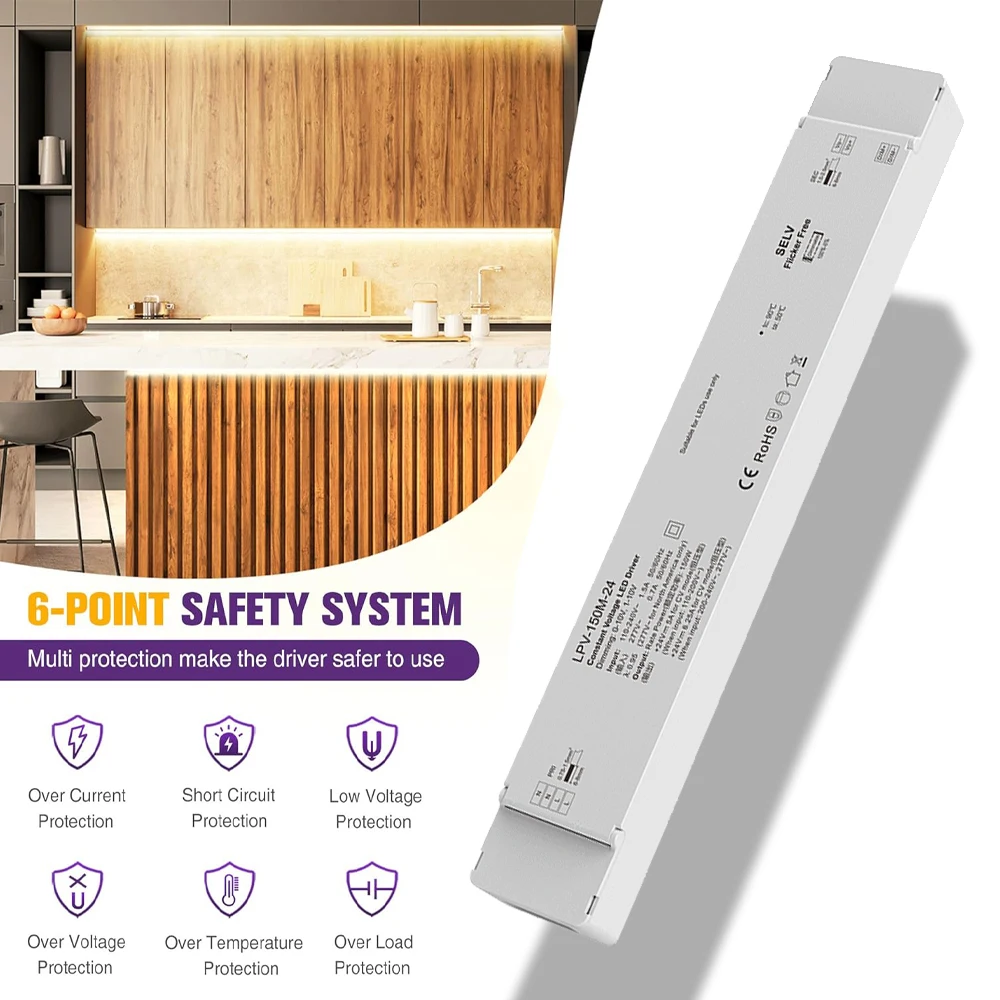 Ściemnialny sterownik LED 150W AC110-277V do DC 12V 24V 0-10V / 1-10V / 10V Zasilacz ściemnialny z rezystorem PWM / odpowiedni do użytku LED