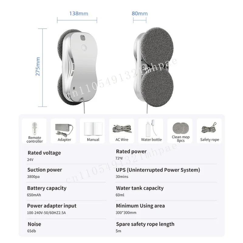 جديد ذكي رذاذ الماء منظف النوافذ الكهربائية APP + التحكم عن بعد التلقائي نافذة زجاجية روبوت تنظيف المنزل