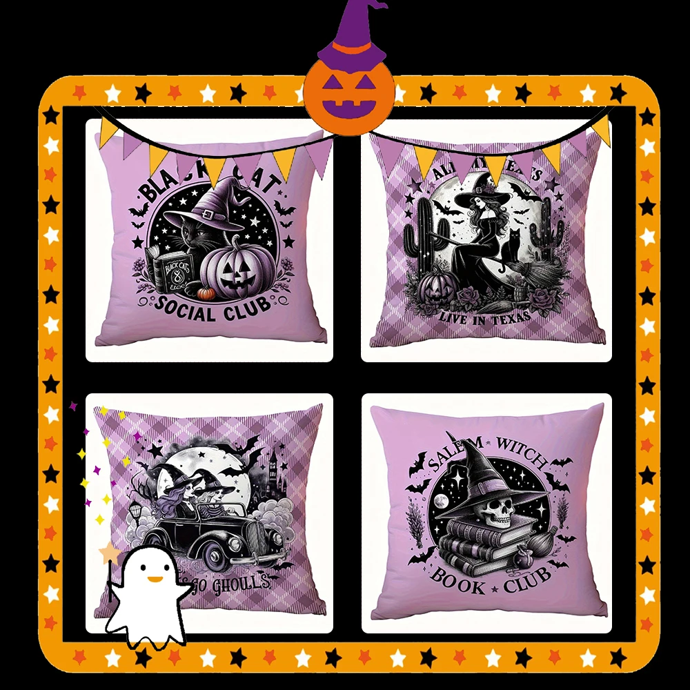

Black Cat Social Club Pillow CoverSuitable for sofa car bedroom decorative cushion cover pillow cover