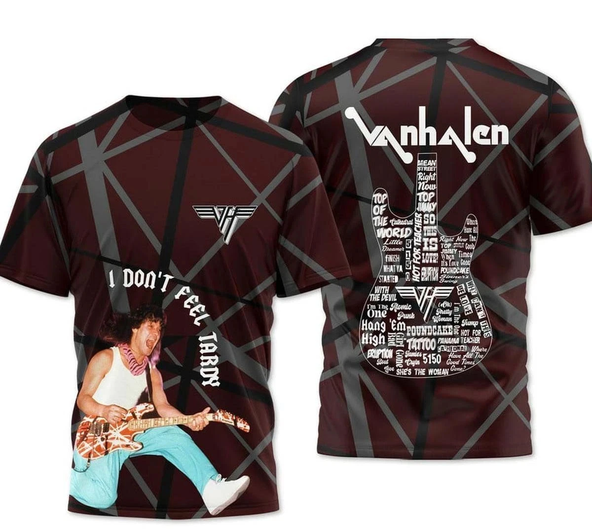 Klassisches Van Halen Rock T-Shirt 3D-Druck Unisex Streetwear Mode Herren Damen Hip-Hop Trend T-Shirt Sommer Übergroße Herrenbekleidung – Detail 9