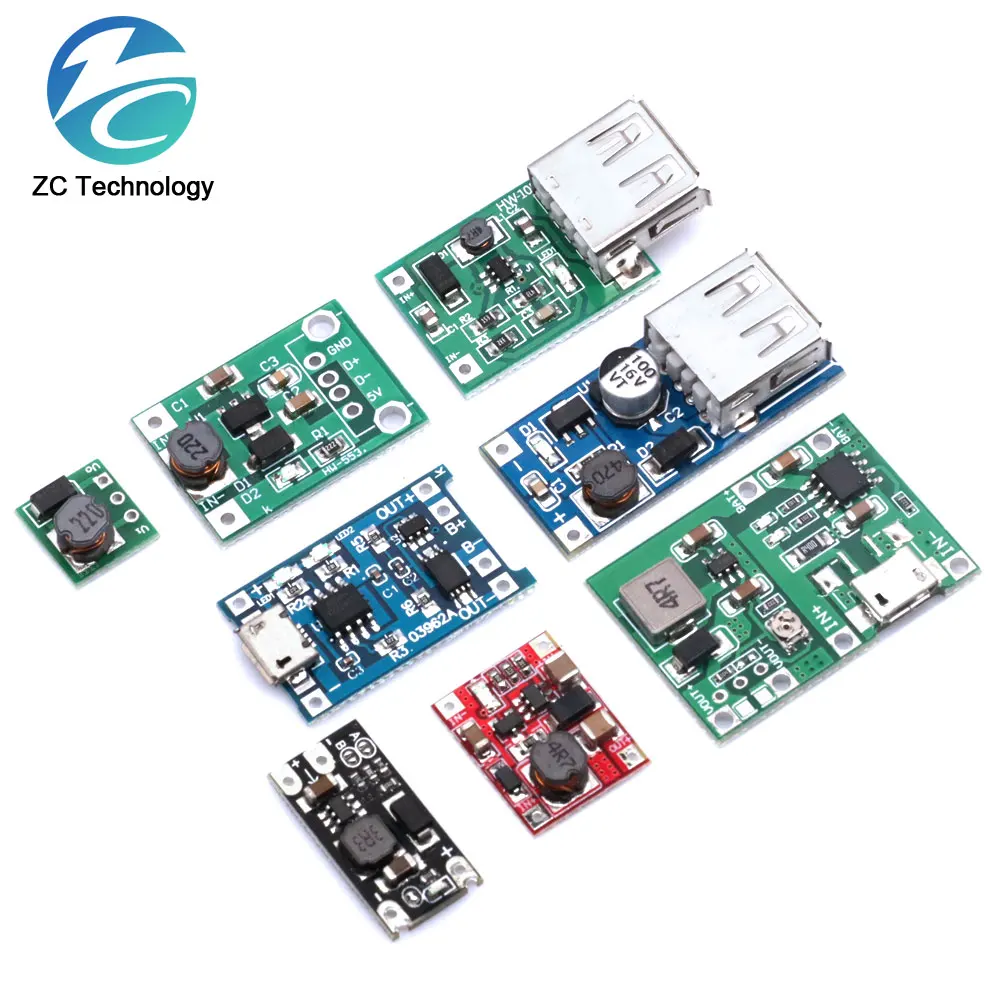 DC-DC Boost Module 0.9-5V To 5V 9V 480MA 600MA 1A 3A USB Output Voltage Step UP 18650 Lithium Battery Board For Phone Camera