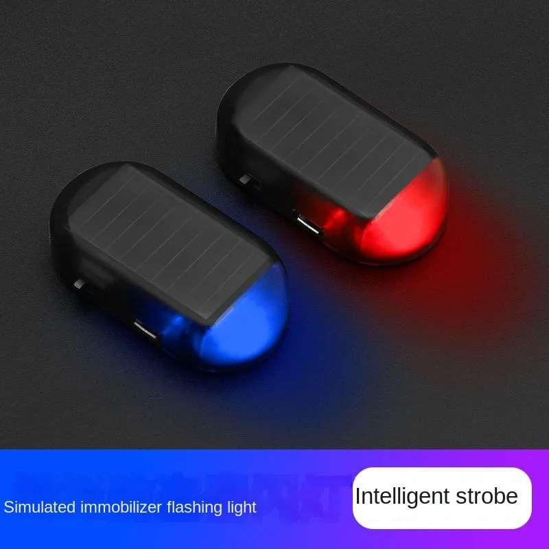 Car solar anti-theft light simulation simulation warning flash alarm decorative light LED in-car induction light automotive acce - Image 2