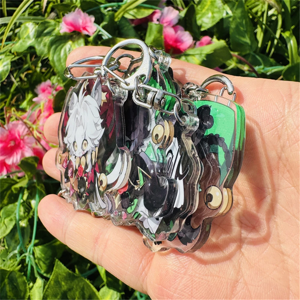 لعبة السيرك الغريب بيروت هارليكوين تيريزا تأثيري حلي سلسلة المفاتيح سلسلة مفاتيح مصنوعة من الأكريليك قلادة الهدايا