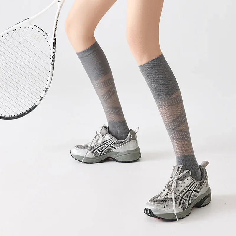 1/5 Pairs Women's Compression Five Finger Socks Long Sport Fitness Badminton Tennis Yoga Mesh Casual Sweat-Absorbing Toe Socks - view 4