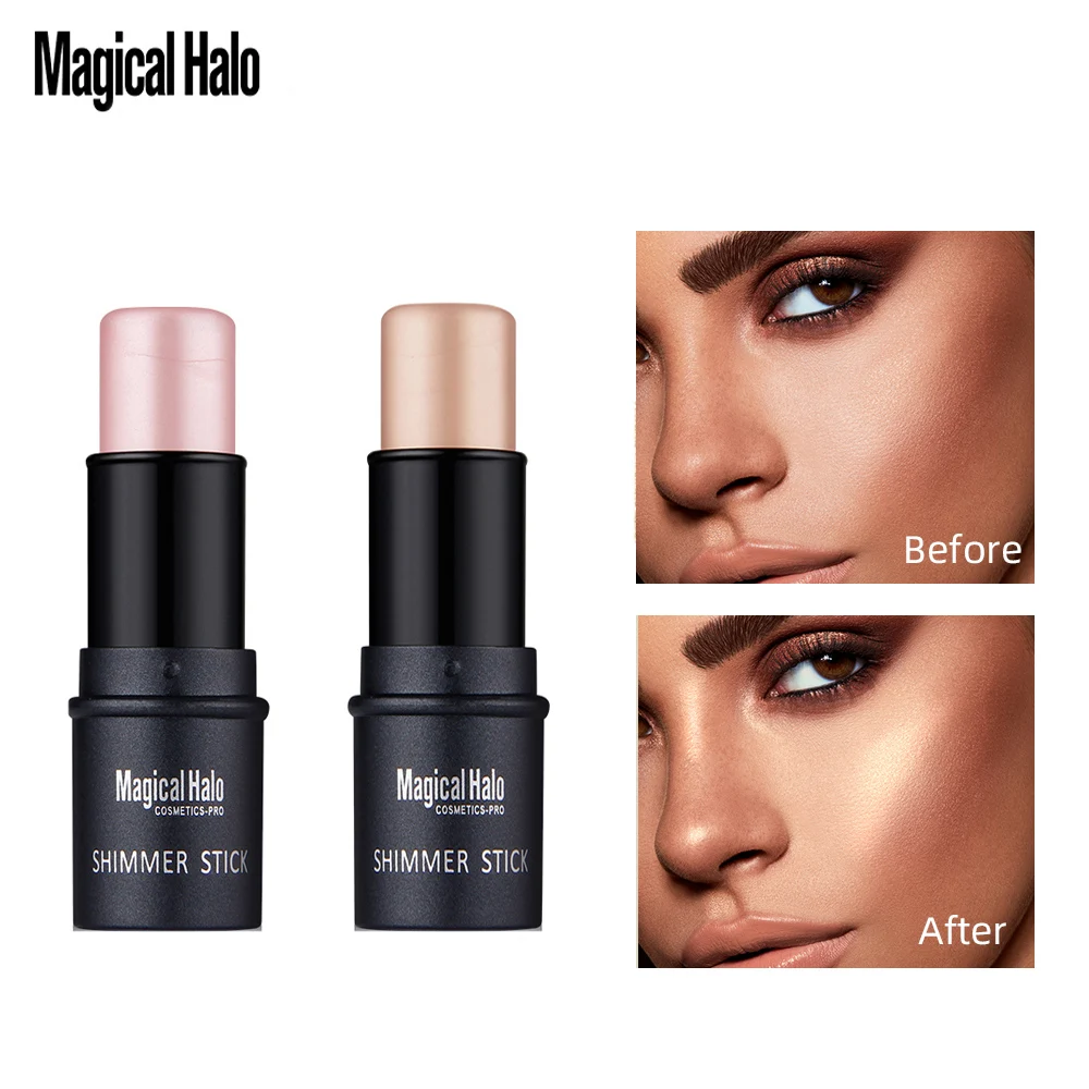 

Highlighter 3D Face Brighten Highlighter Bar Cosmetic Face Contour Bronzer Shimmer Highlighter Stick Concealer Cream Makeup tool