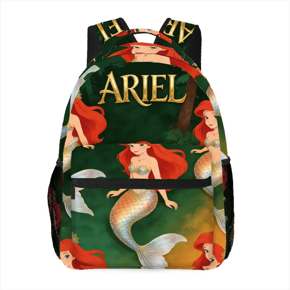 

Disney Ariel Pattern Cartoon Print Backpack 1pc with Zipper Closure And Adjustable Straps