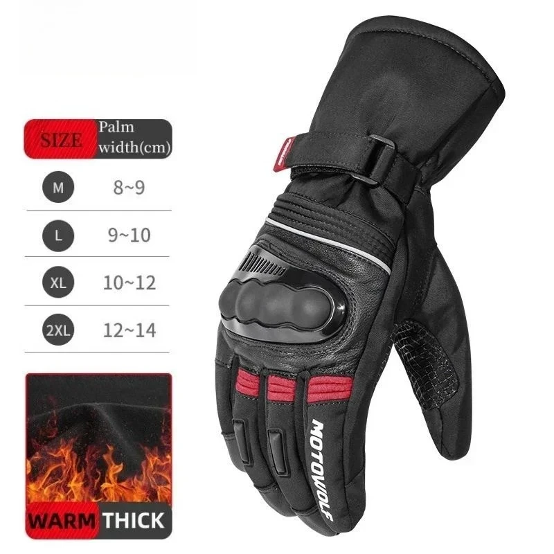 

Motowolf зимние мотоциклетные термоперчатки мужские водонепроницаемые байкерские перчатки флисовые ветрозащитные перчатки для мотокросса кожаное мотооборудование