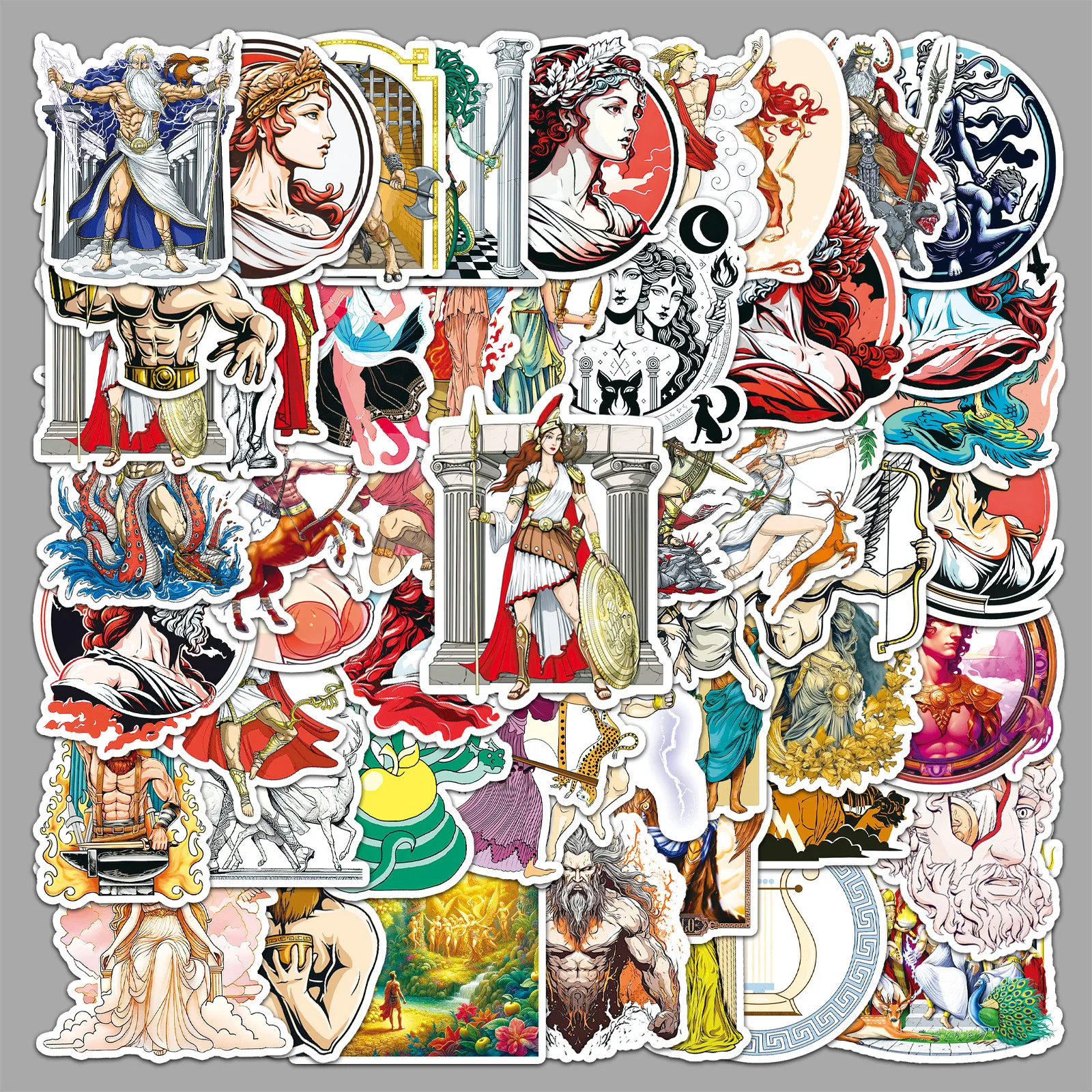 

10/51PCS Ancient Greek Mythology Character Stickers Waterproof Decal Creative DIY Water Cup Stationery Box Scrapbook Desk
