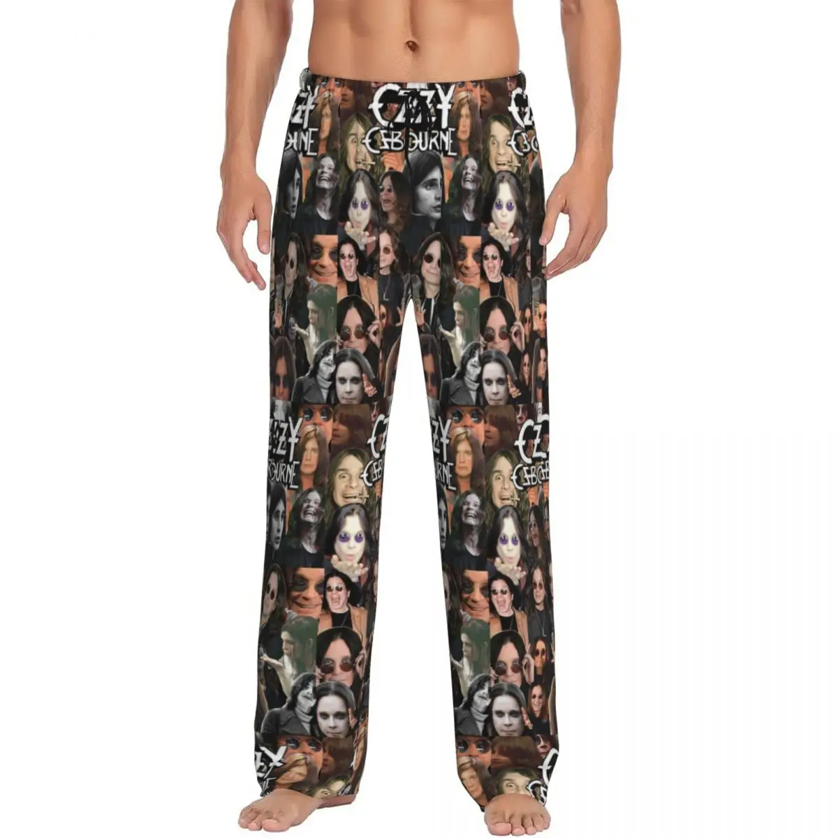 

Custom Men Ozzy Osbourne Pajama Pants Printed Prince Of Darkness Sleep Sleepwear Bottoms with Pockets