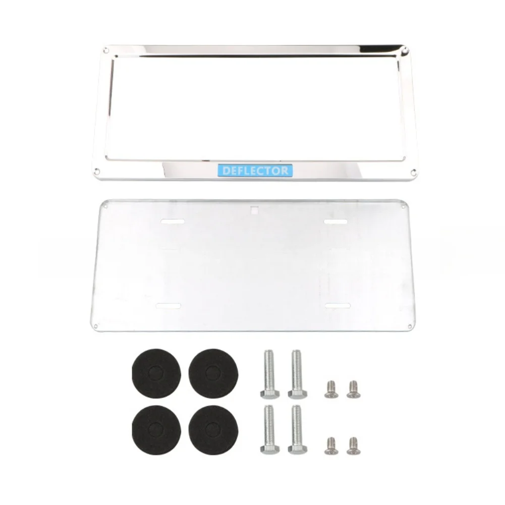For Car Registration Silver License Plate Frame Stainless Steel License Plate Frame Car Accessories Stainless Steel Construction
